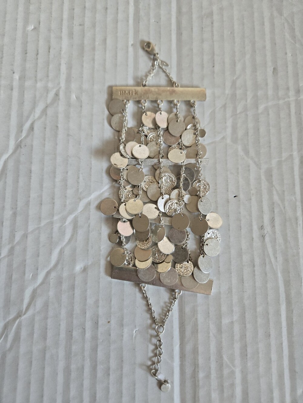 MARK by Avon Vtg Faux Coin Gold-Tone Bracelet 7.5"